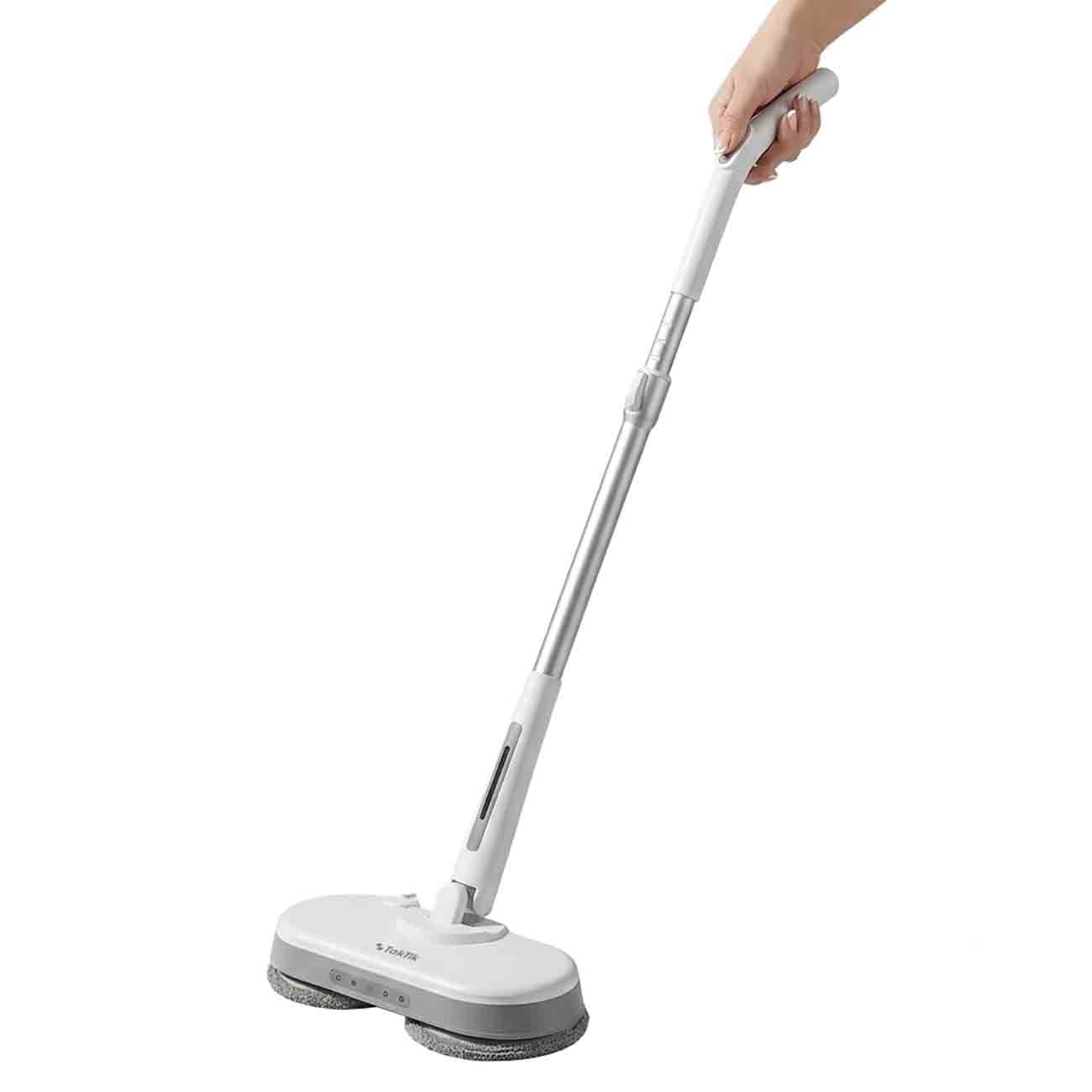 ممسحة Power Mop من Taktik / سعة 300 مل/ مع اضاءة LED / تعمل بالبطارية / مع دوران تلقائي و رش ماء 