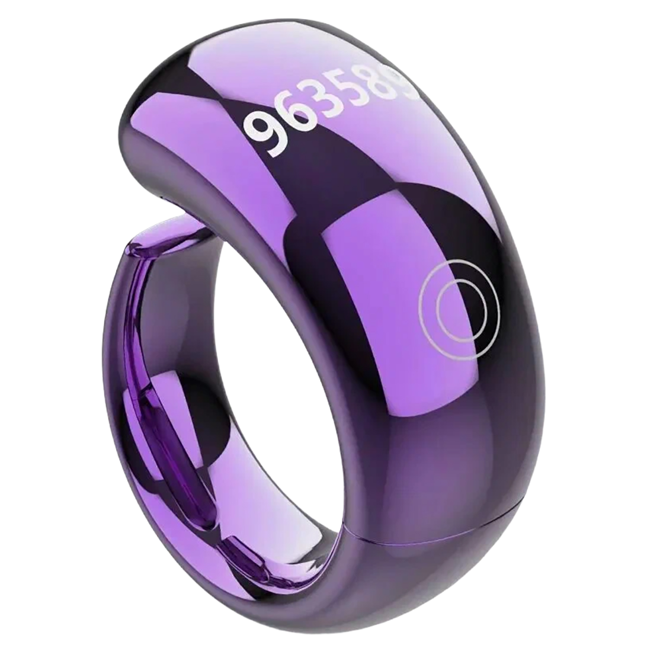 Equantu Smart Tasbih Ring / Mobile App Control & Prayer Reminder / Supports 5 Sizes / Purple