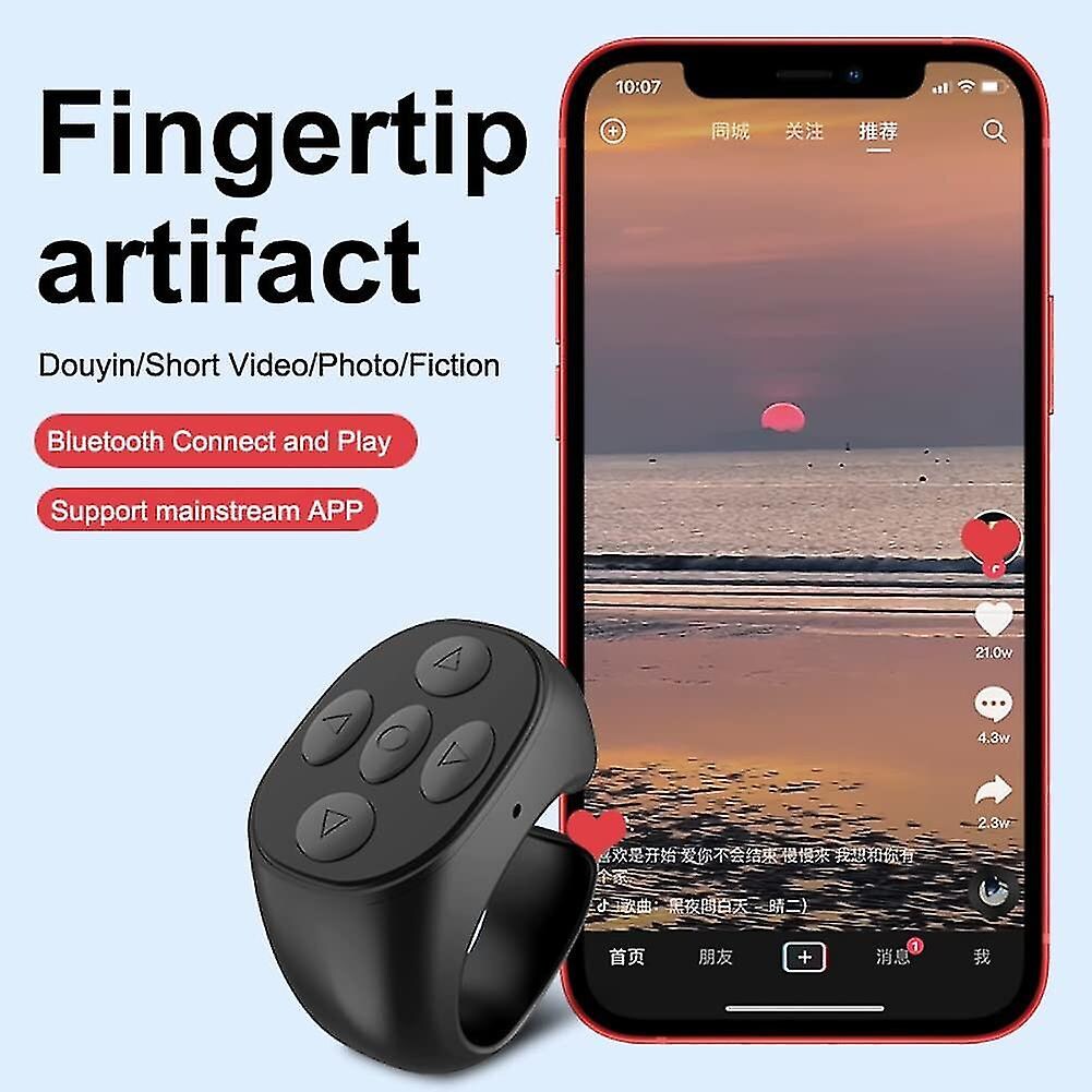 Phone Ring-Shaped Remote Control / Bluetooth Wireless / Battery ...