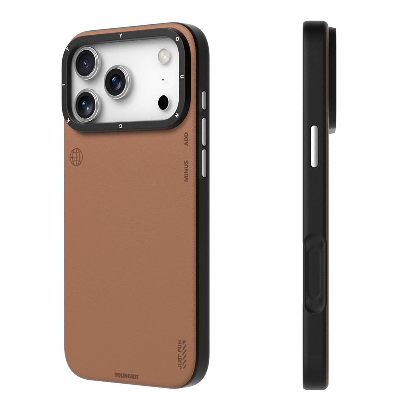 YoungKit Case for iPhone 17 Pro / Supports MagSafe / Leather / Drop-resistant / Brown