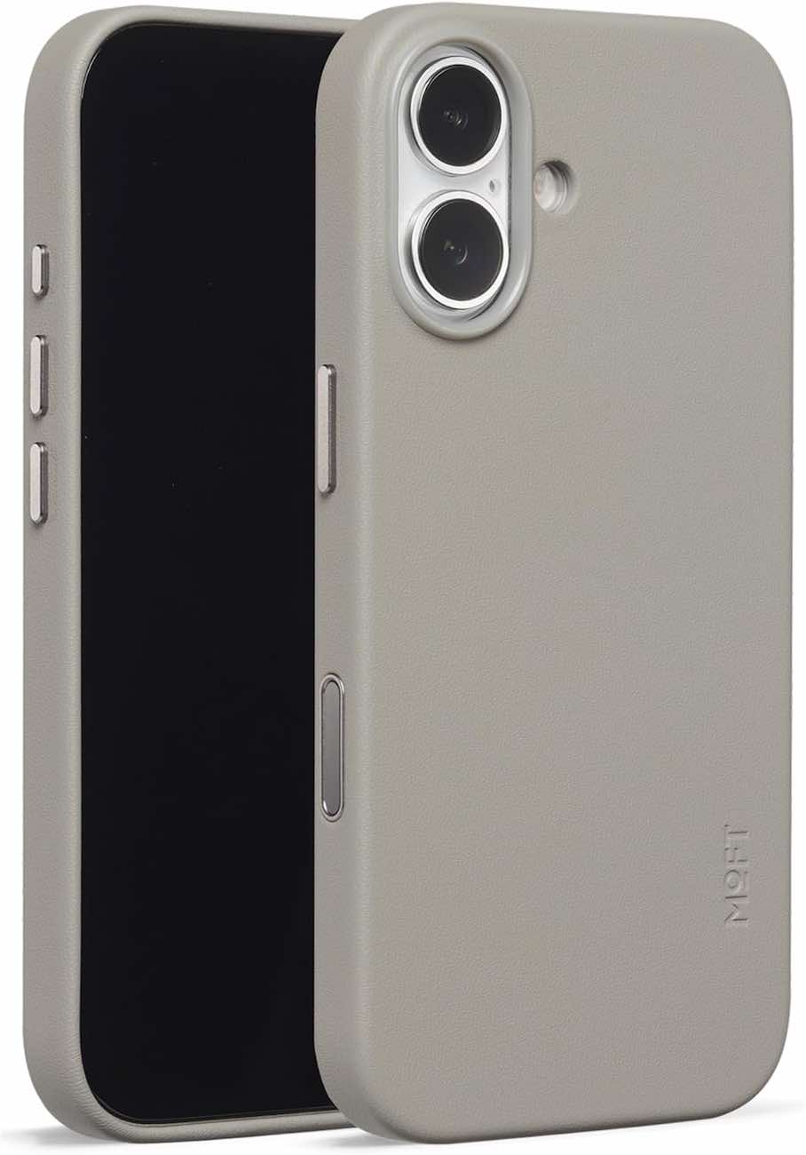 Moft Case for iPhone 17 / Drop Resistant / Supports MagSafe / Vegan Leather / Taupe