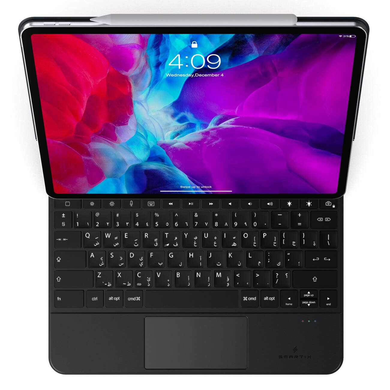 Smartix Magnetic Backlit Keyboard & Trackpad for iPad Pro 12.9 inch ...