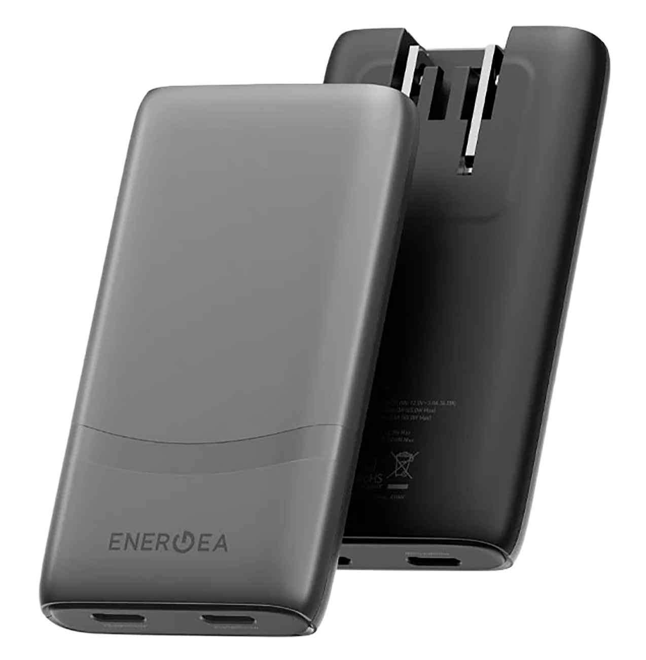 Energea Edge Charger / 2 Type-C Ports / 65W Power / Universal Compatibility
