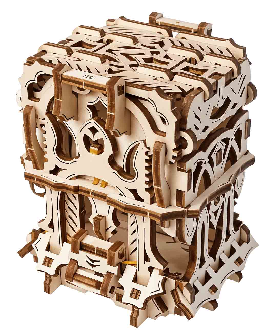لعبة تركيب ميكانيكية من Ugears / قطع خشبية / تصميم 3D جميل / Deck Box
