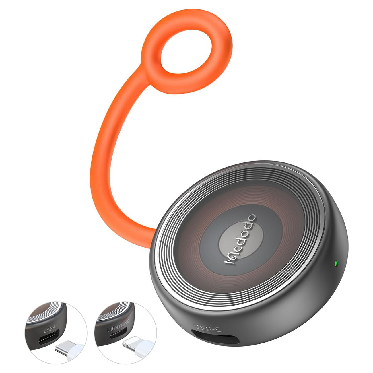 Mcdodo Apple Watch Magnetic Charger / Type-C + Lightning Port / Compact & Portable