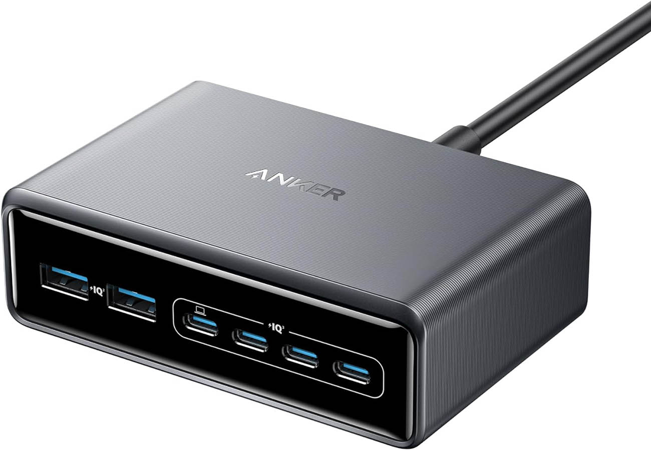 Anker Prime Charger / 200W Power / With 4 Type-C & 2 USB Ports / Stylish & Practical