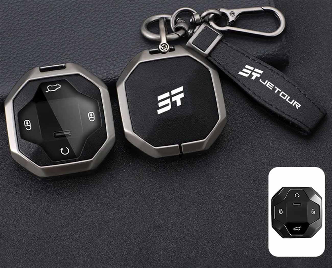 كفر ريموت سيارة جيتور Traveler لسنة 2023 و 2024 / جلد فخم / اسود