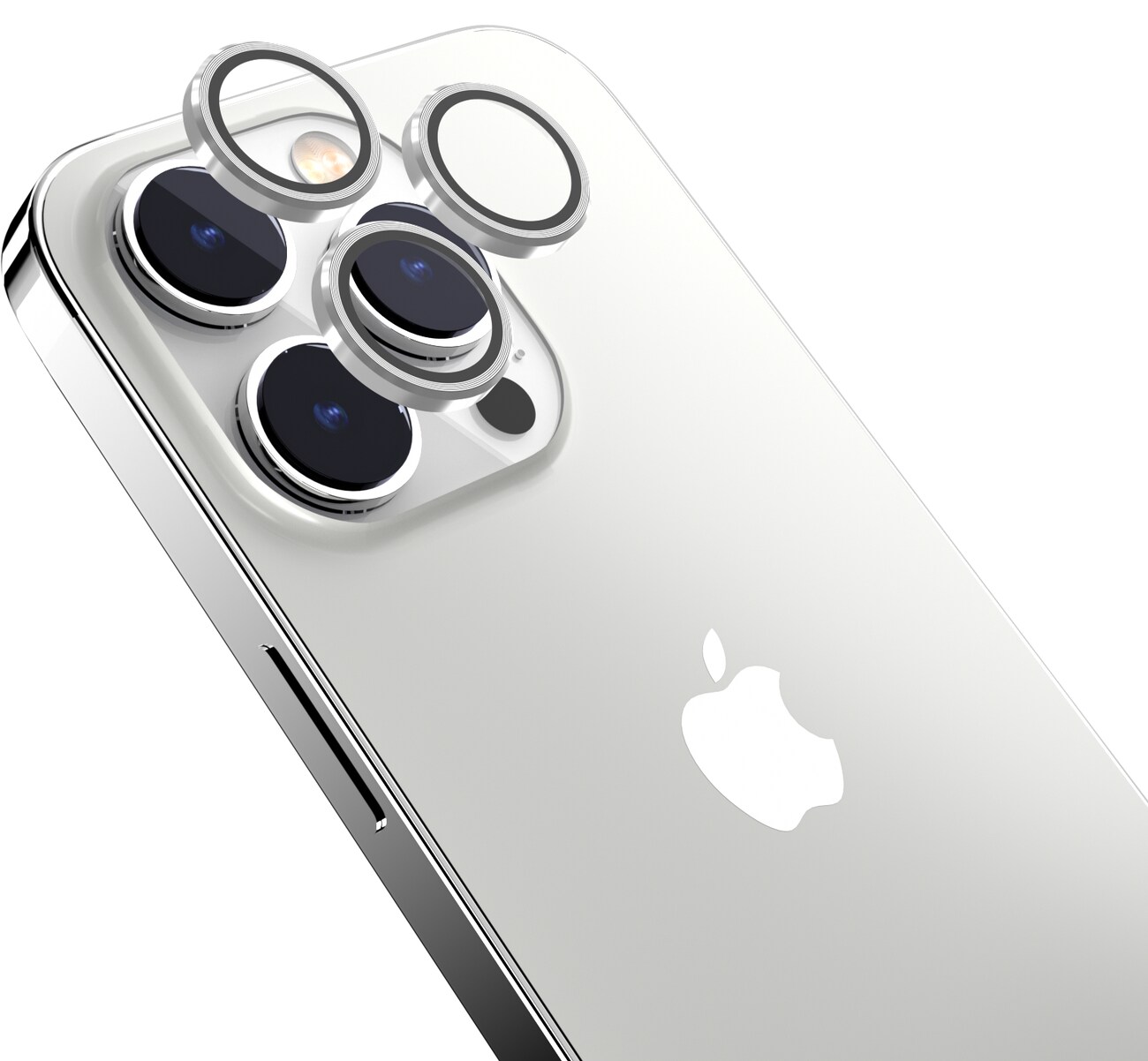 عدسات SwitchEasy LenzGuard لحماية الكاميرا / ايفون 14 برو / برو ماكس / زجاج الياقوت / فضي