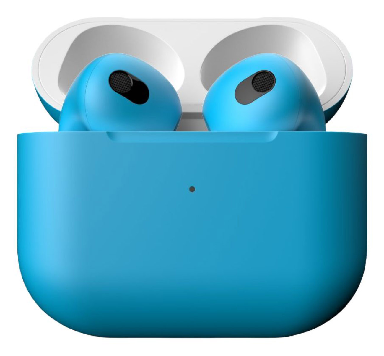 سماعة ابل AirPods 4 اللاسلكية / مع عزل ازعاج و شحن لاسلكي / اصدار خاص / ازرق مطفي