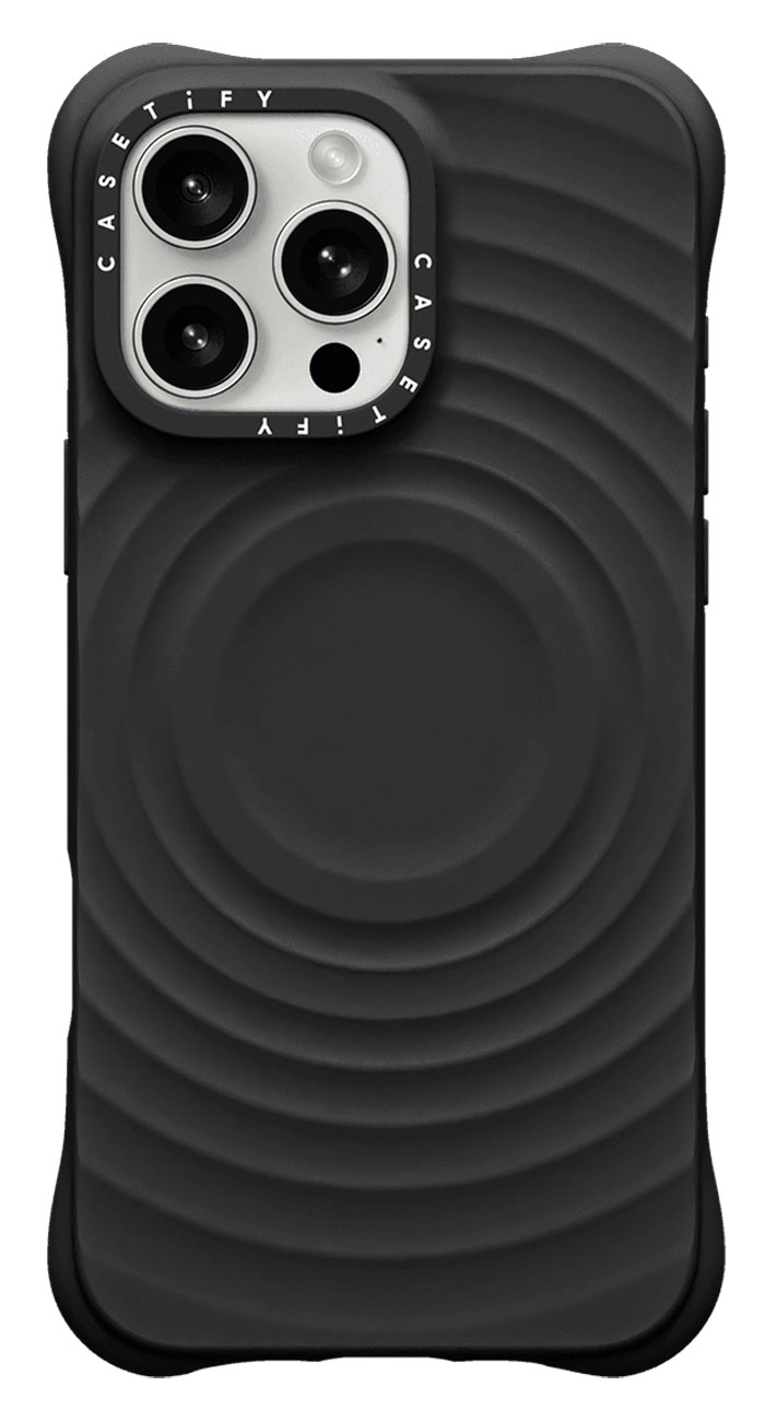 كفر CASETiFY Ripple لايفون 16 برو ماكس / يدعم MagSafe / ضد الطيحات / اسود