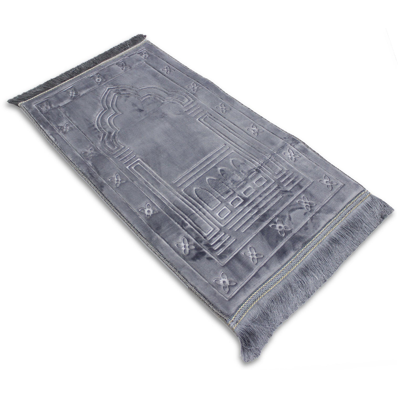 Sundus Innovative Prayer Rug Mat / Memory Foam / Comfortable Design / Grey