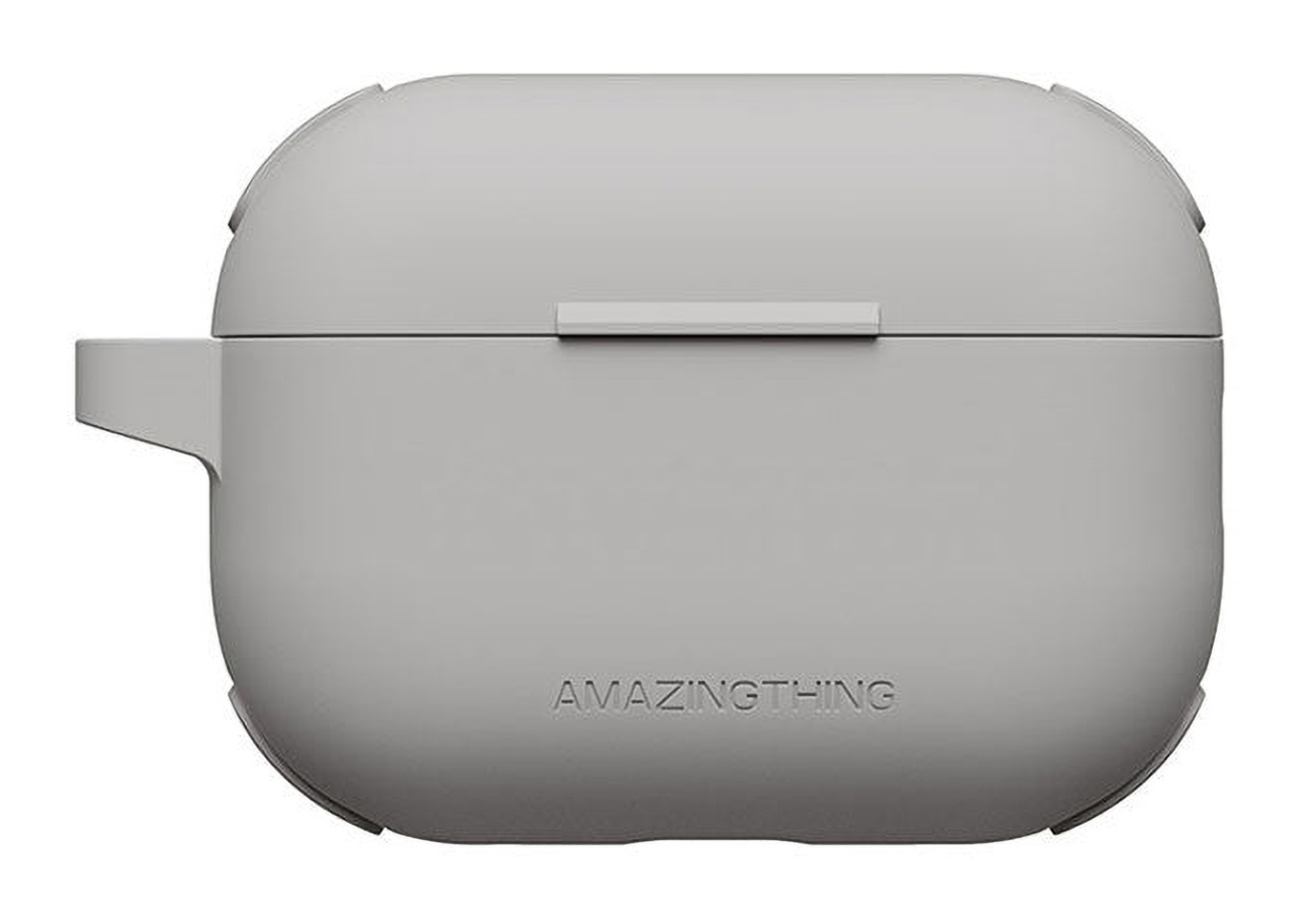 كفر AmazingThing GripClip لسماعة ابل AirPods برو + برو 2 / تصميم انيق / يحمي من الطيحات / رصاصي