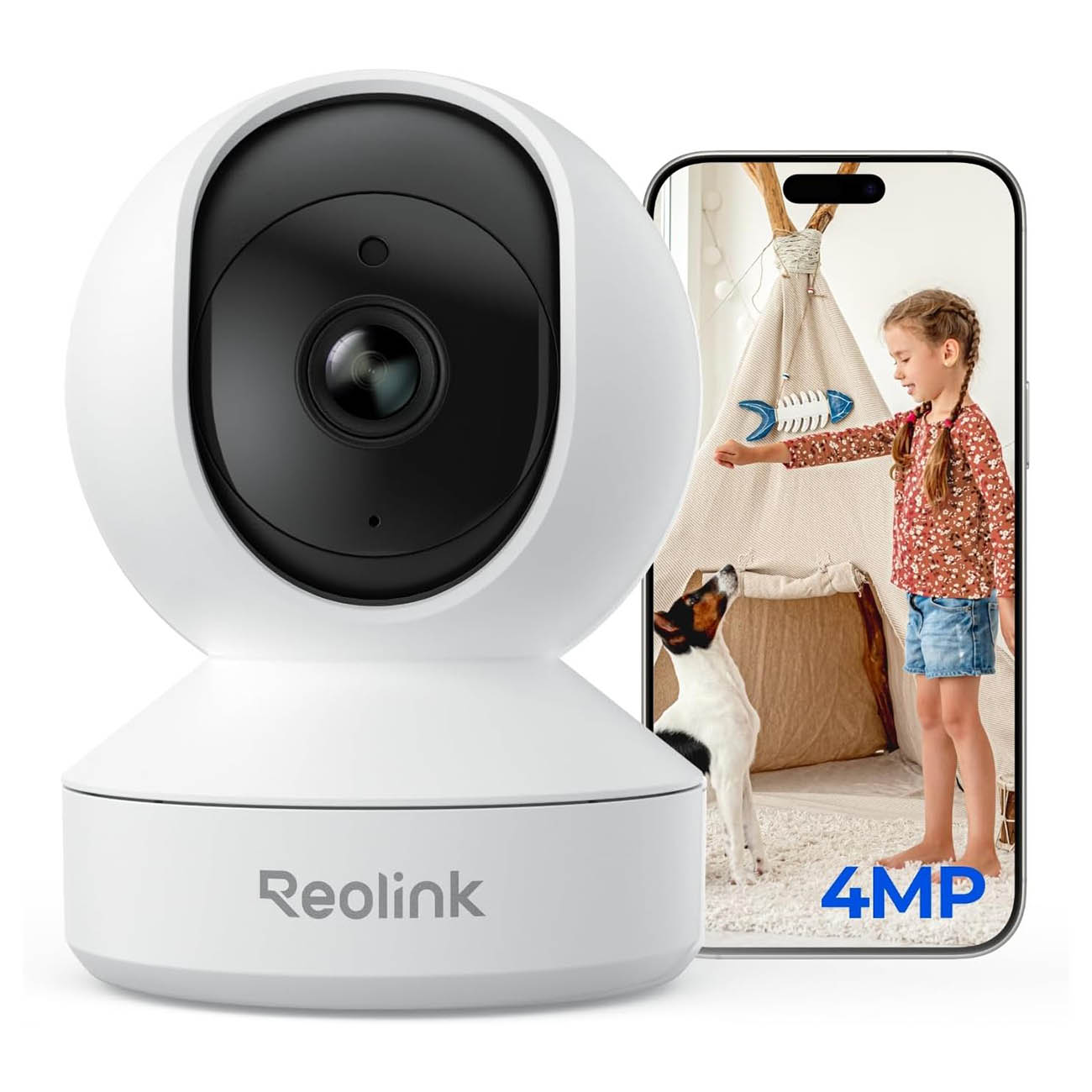 Reolink E1 Smart Security Camera / 2K Resolution / Live Streaming & App Alerts / Indoor Use