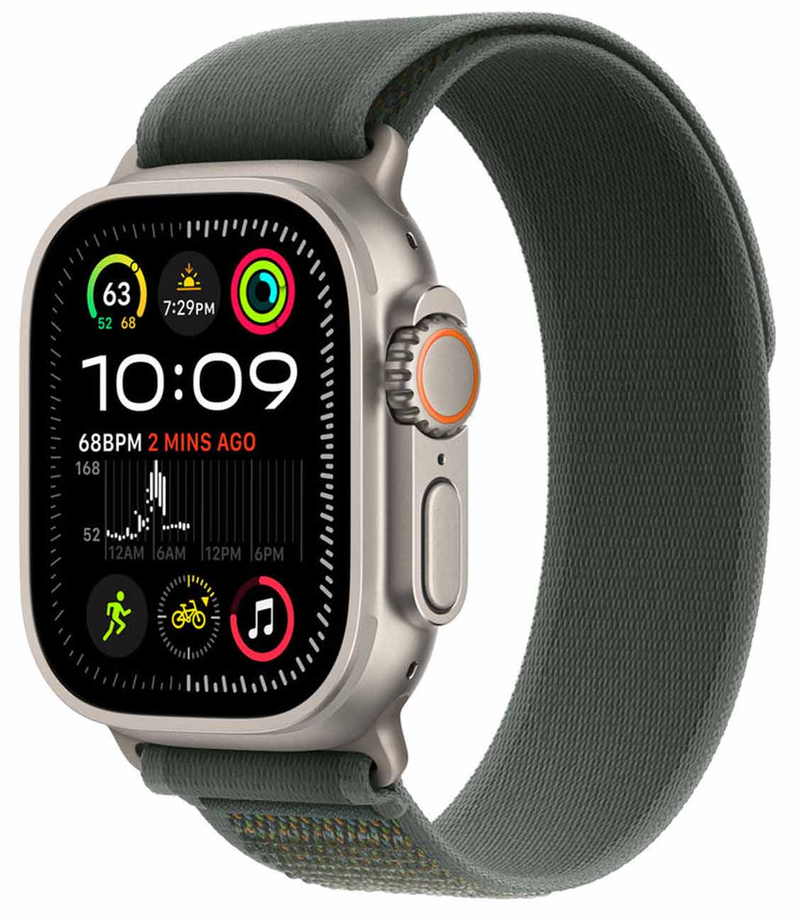 974Bands Trail Loop Sport Strap for Apple Watch / Size 42 / 44 / 45 / 49 / Green