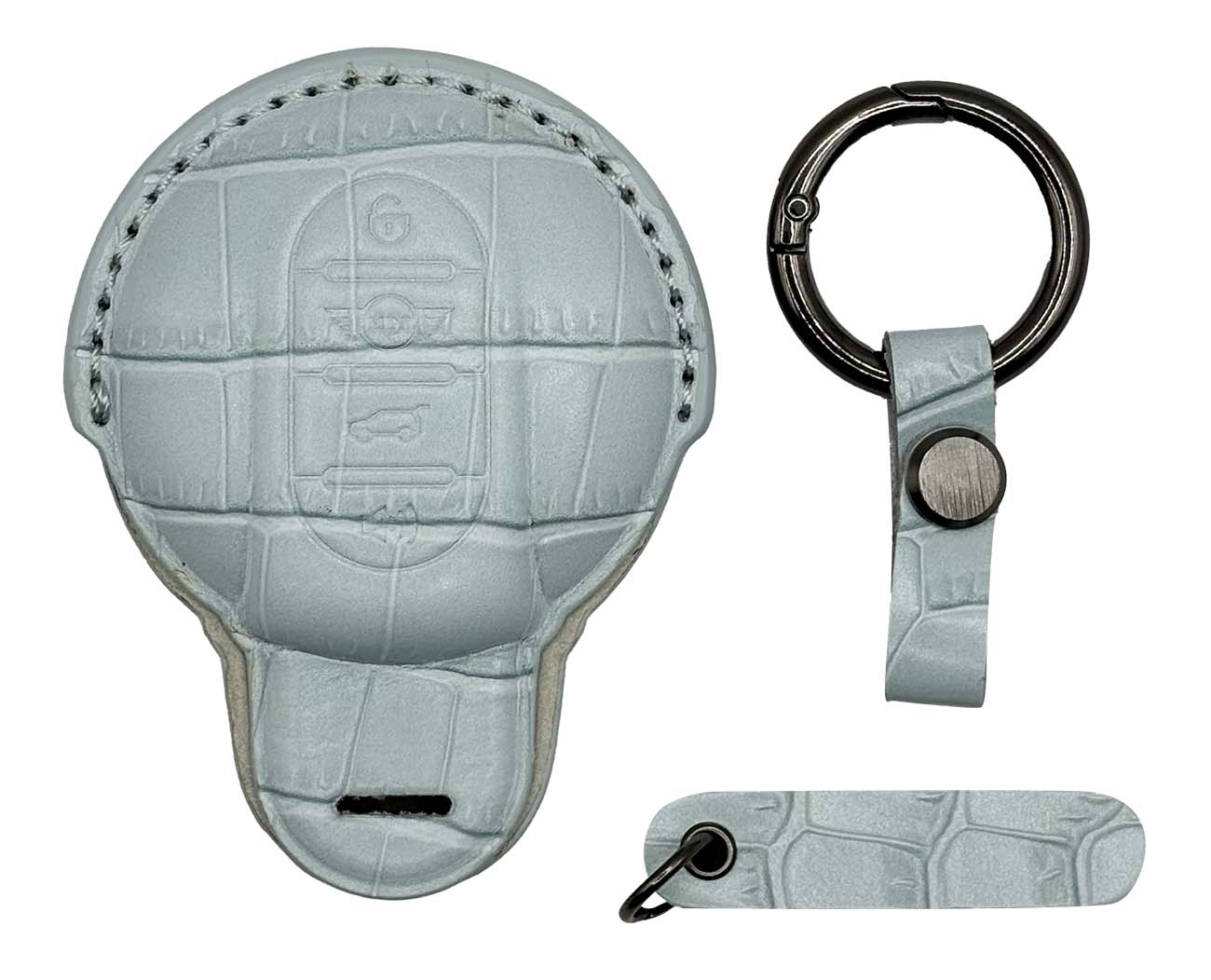 Clava Mini Cooper Car Key Fob / Premium Leather / Blue