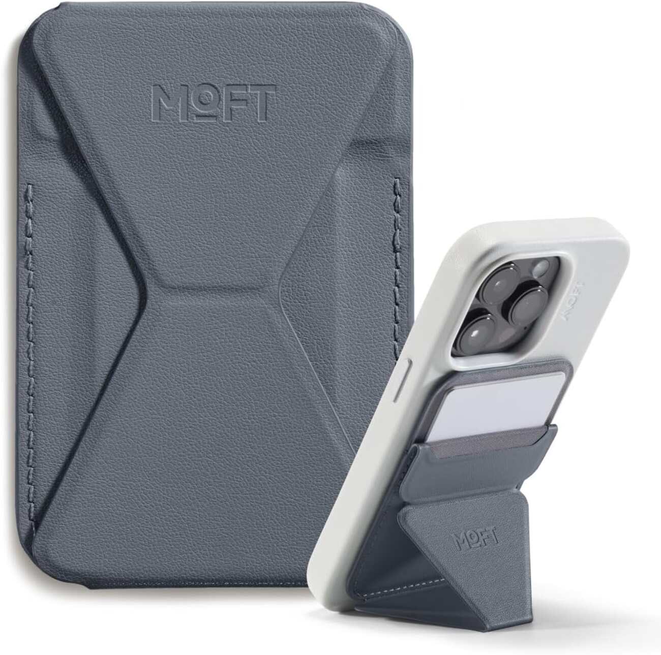 MOFT Magnetic Phone Stand / Built-in Wallet / Supports MagSafe / Cool Grey