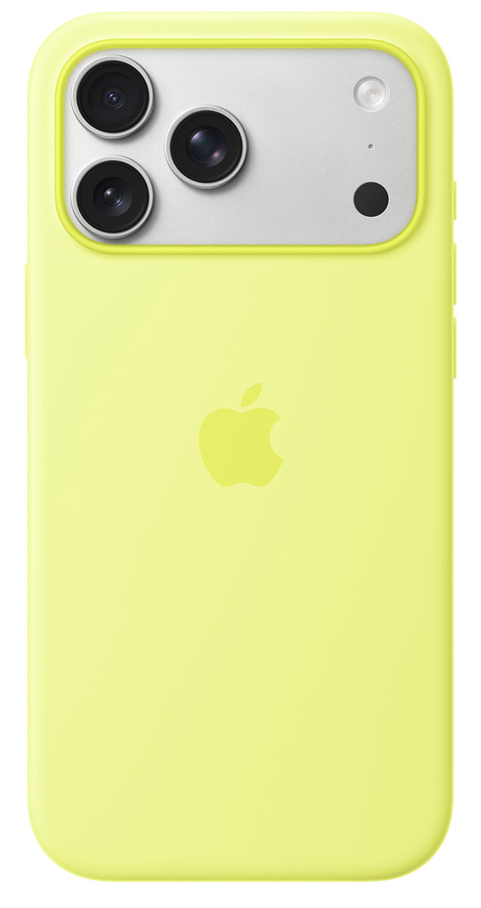 Apple Official Case for iPhone 17 Pro Max / MagSafe / Drop-Resistant / Soft Silicone / Neon Yellow