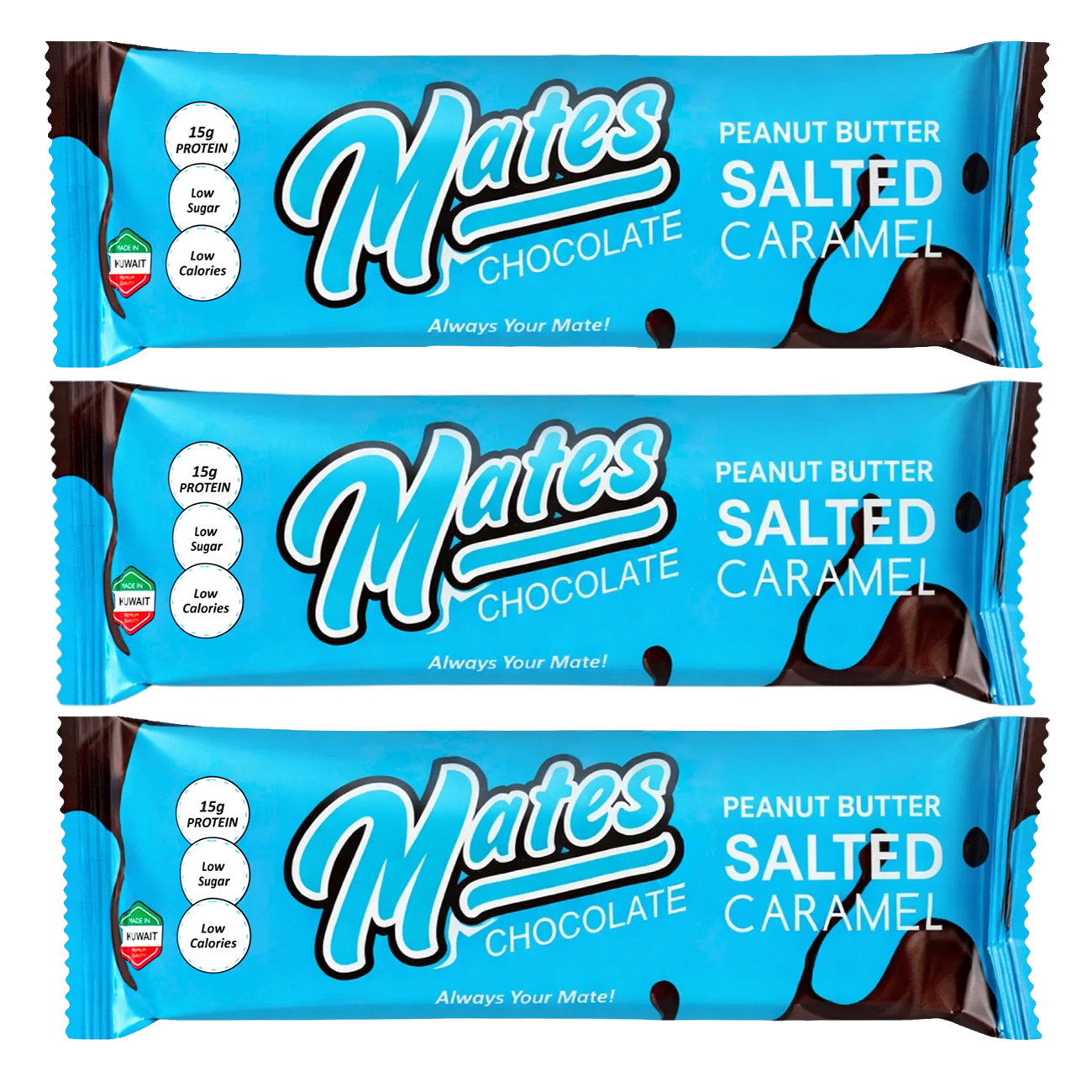 Mates Peanut Butter Protein Bar / 54g Weight / 3 Pieces in Qatar