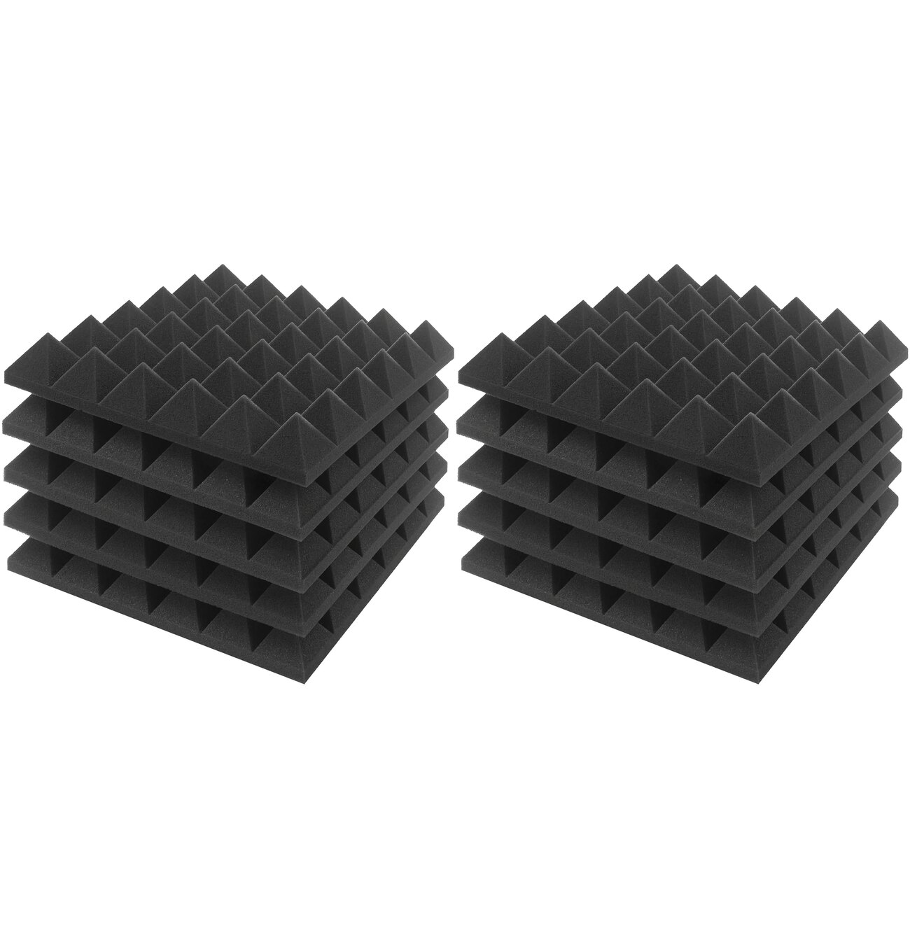 Sound Proofing Foam with Adhesive / Black / 10 Pcs