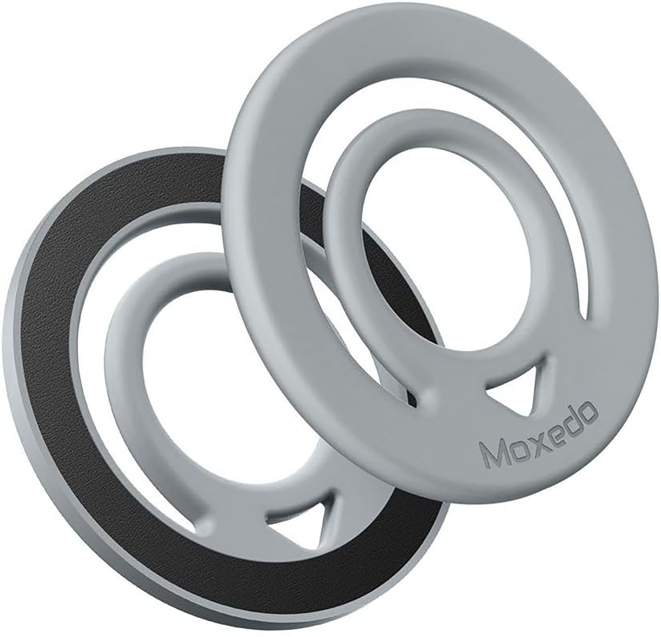 Moxedo Jello-Mag Phone Grip / Soft Silicone / Support MagSafe / Slim & Lightweight / Titanium Grey