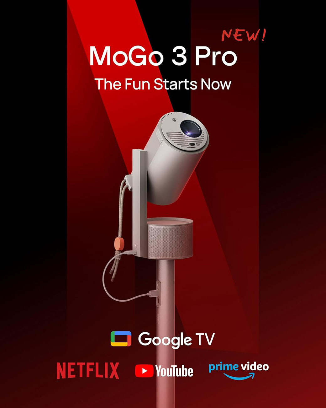 XGIMI MoGo 3 Pro Projector + PowerBase Stand / Google TV / Battery
