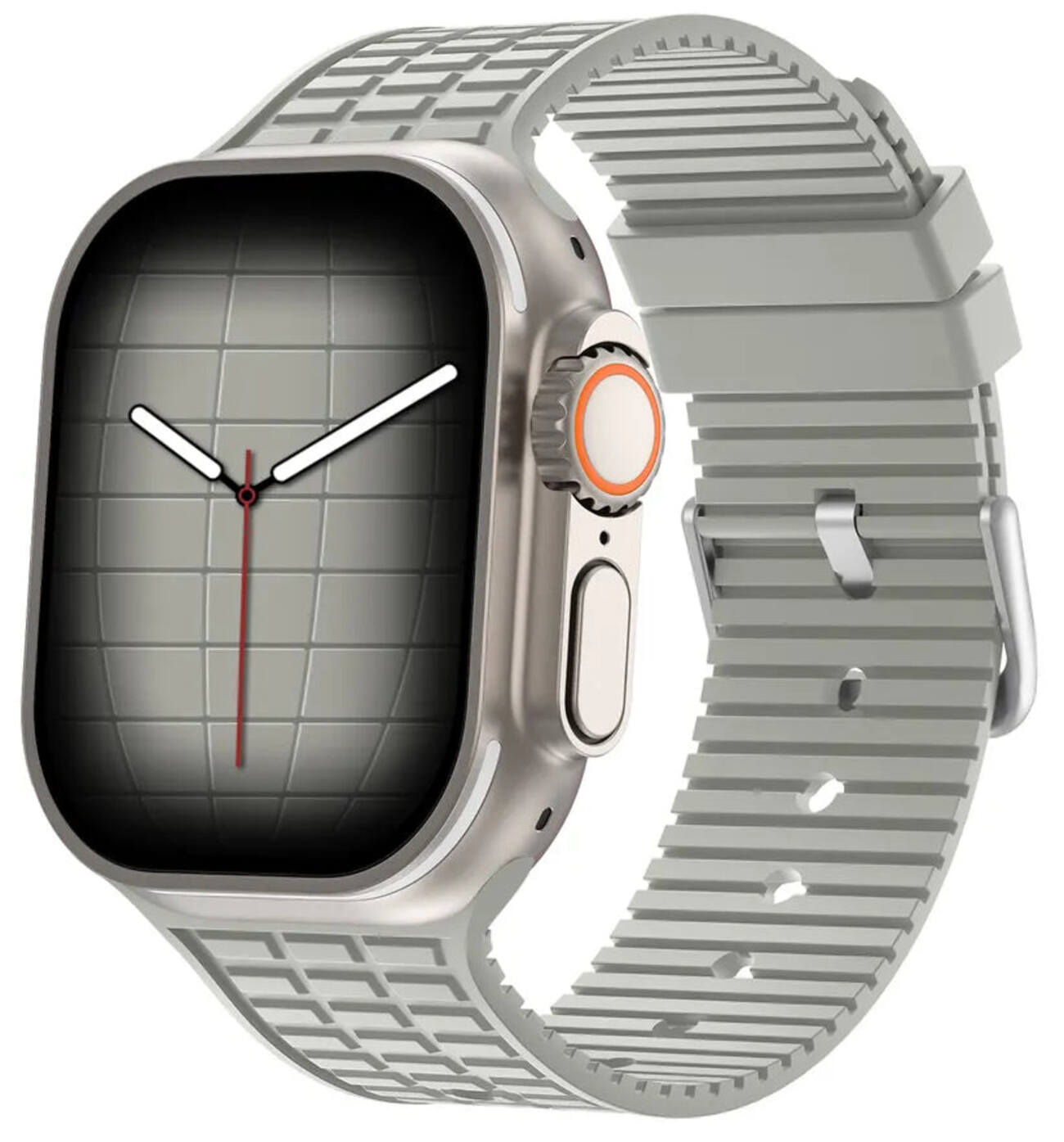 974Bands Sport Silicone Apple Watch Band / Size 44 / 45 & Apple Watch Ultra / Grey