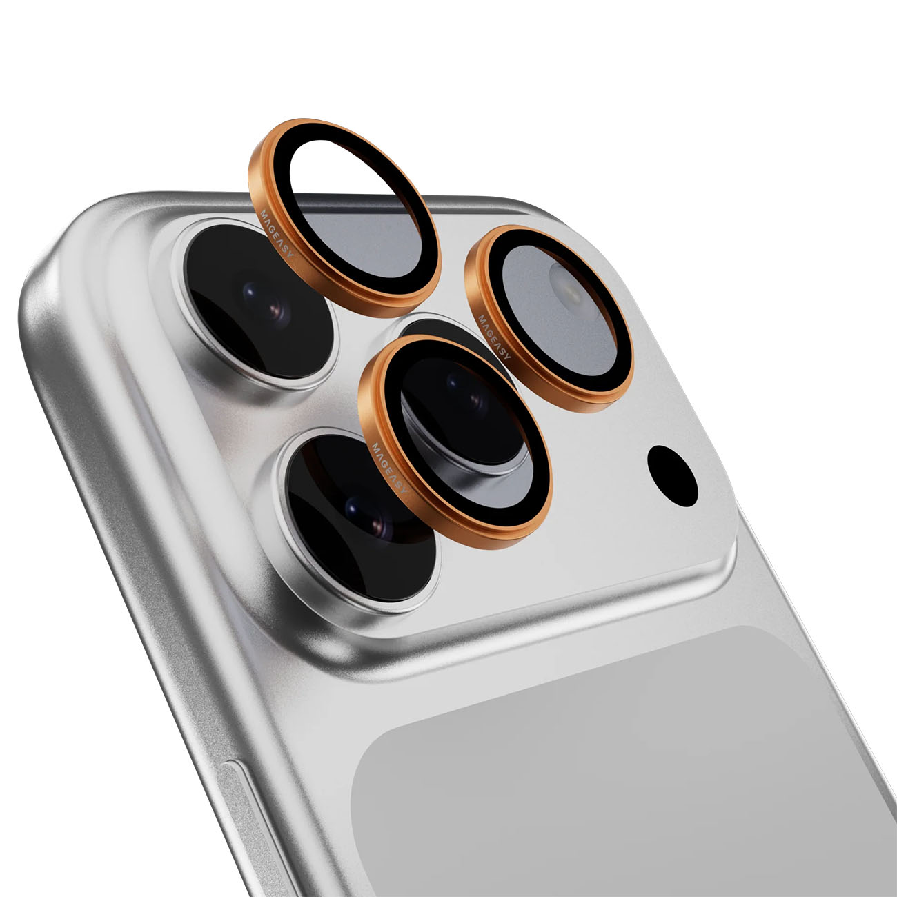 MagEasy Lenz Camera Lens Protectors / For iPhone 17 Pro & 17 Pro Max / Coral