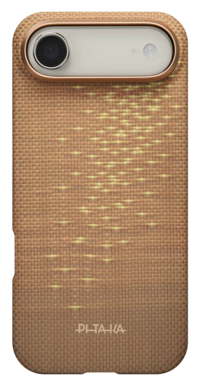 PITAKA Case for iPhone 17 Air / Supports MagSafe / Slim & lightweight / Golden Glint