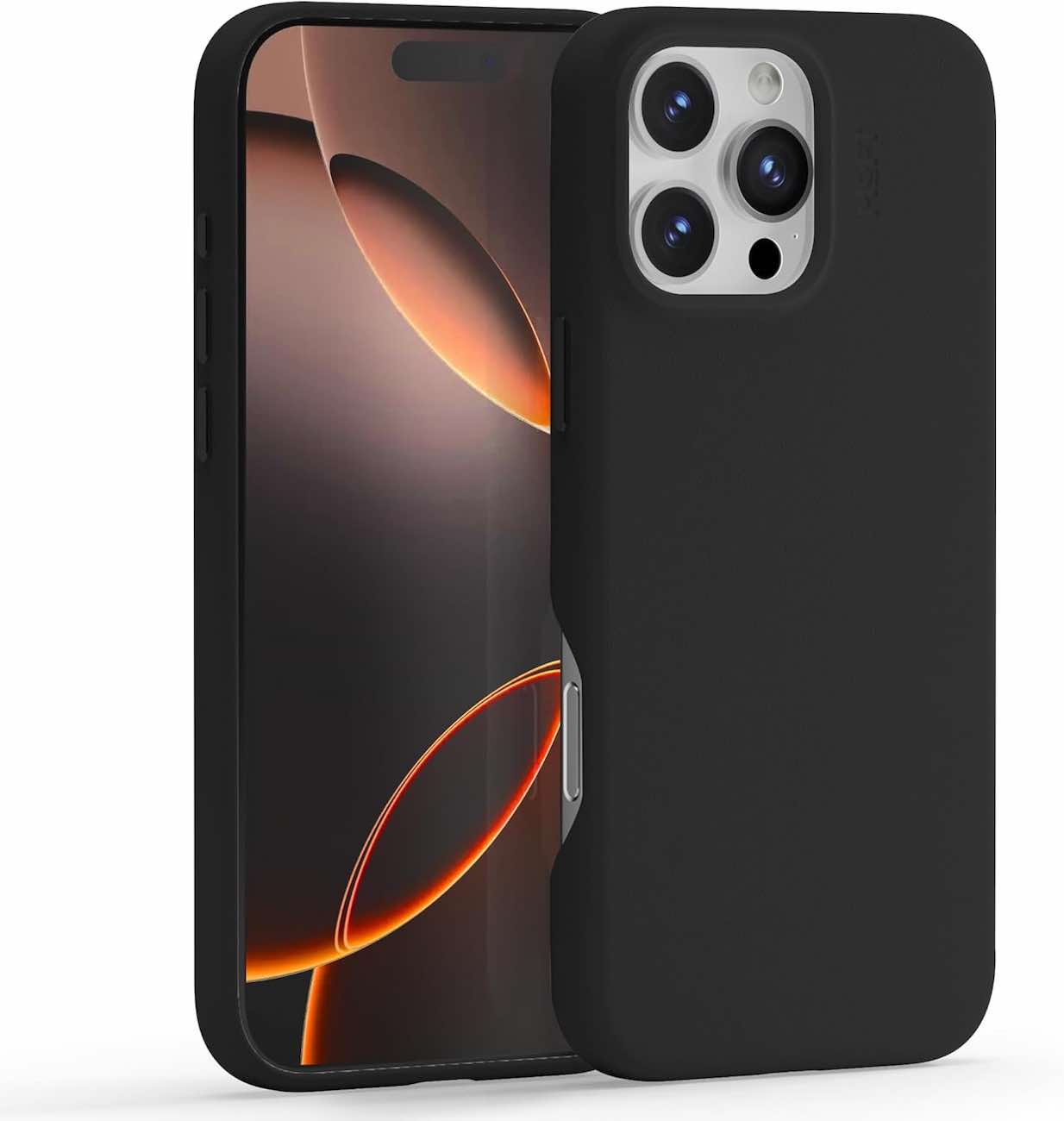 Moft Snap Case for iPhone 16 Pro / Drop Resistant / Support MagSafe / Vegan Leather / Black