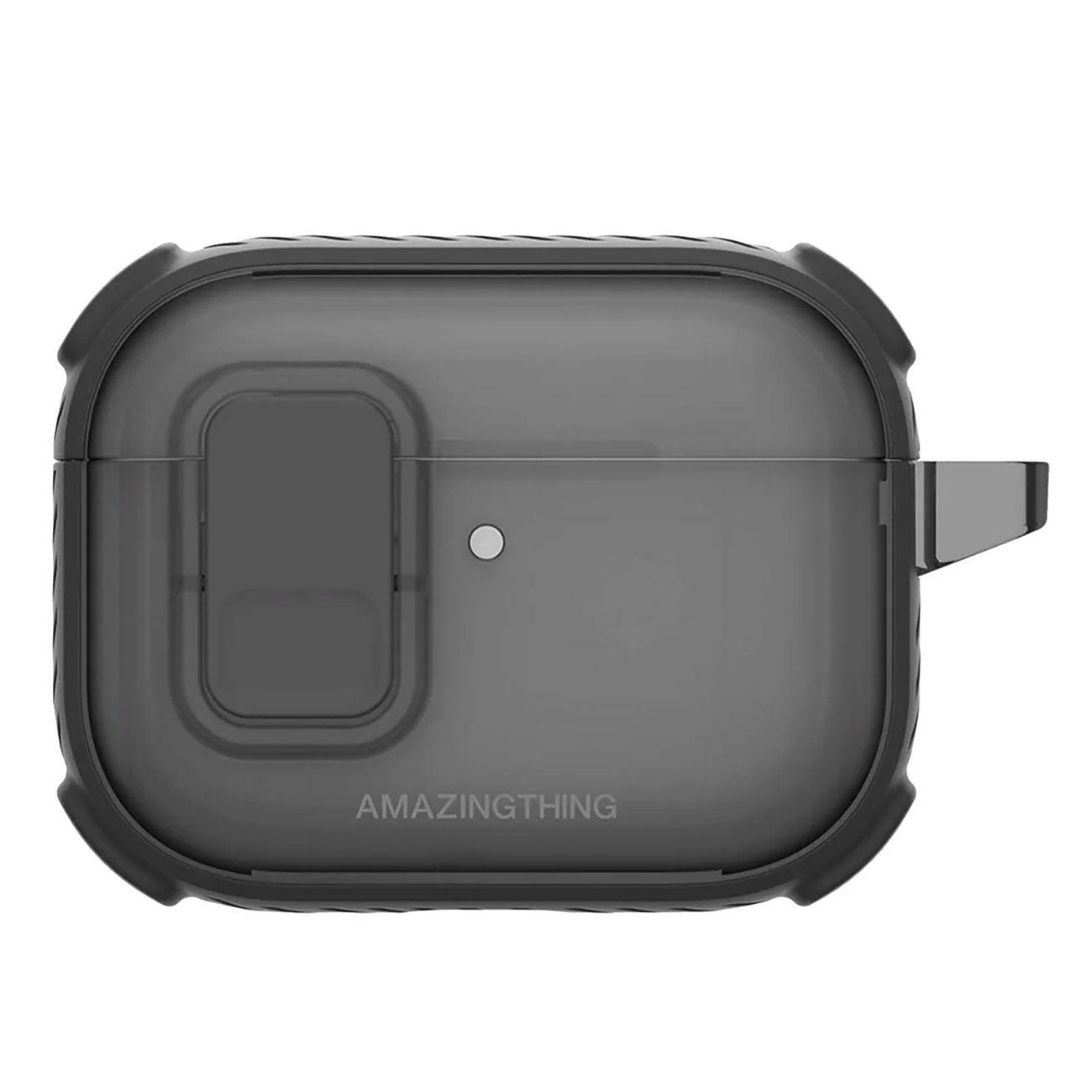 كفر AmazingThing Titan Pro لسماعة ابل AirPods برو 3 / يدعم الشحن اللاسلكي / ضد الطيحات / اسود