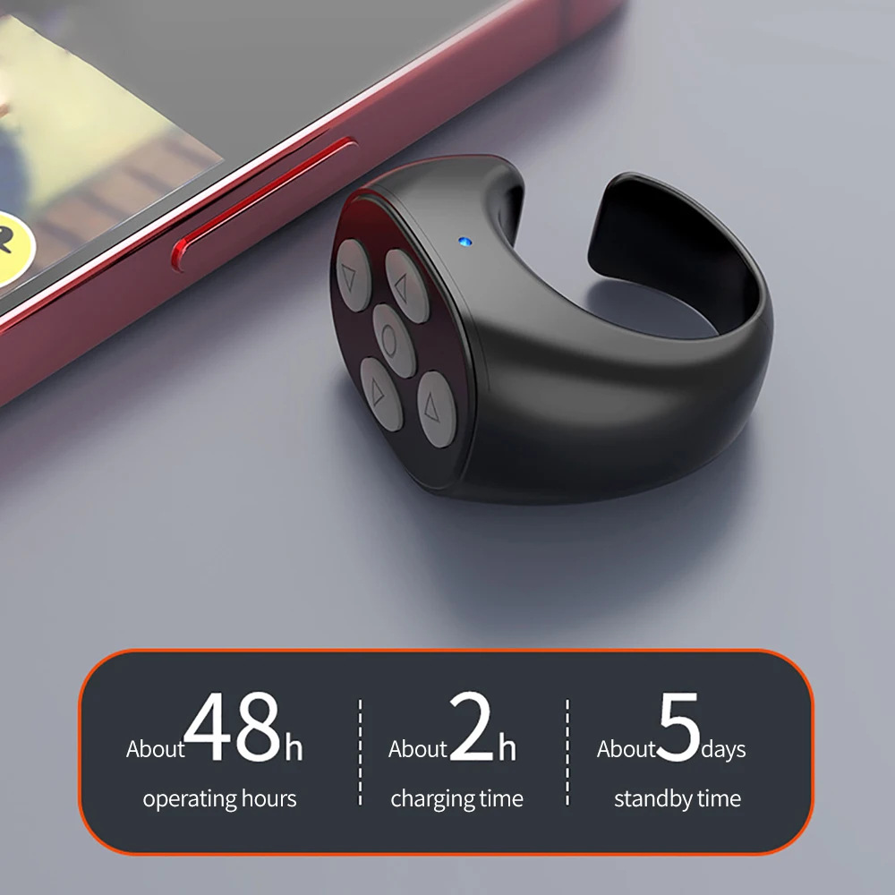 Phone Ring-Shaped Remote Control / Bluetooth Wireless / Battery ...