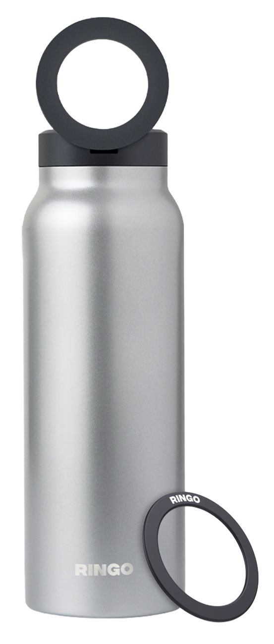 Ringo Water Bottle with Phone Stand / 709 ml / Keeps Drinks Cold & Hot / Stainless Steel