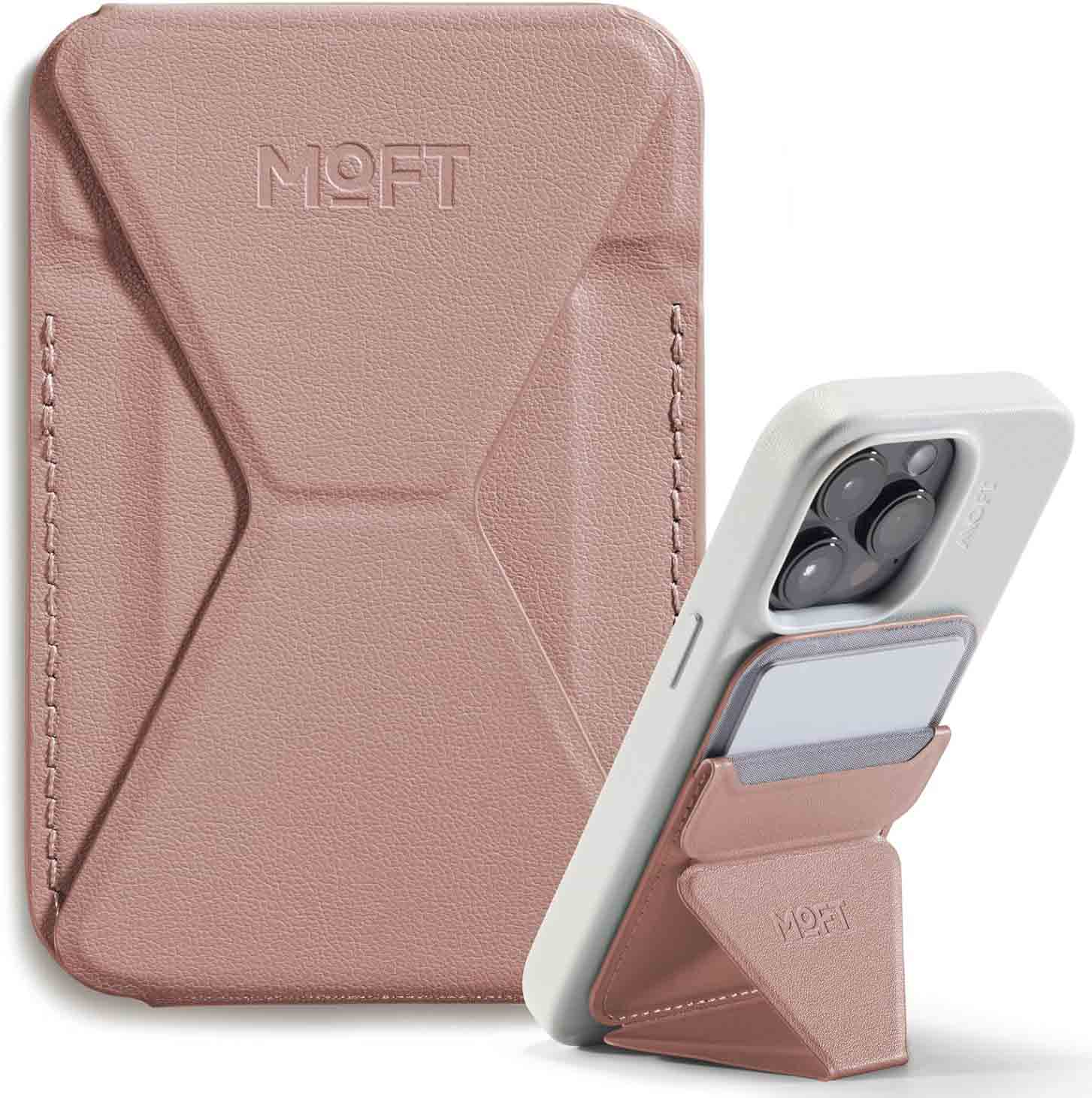 MOFT Phone Magnetic Stand / Built-in Wallet / Supports MagSafe / Classic Nude