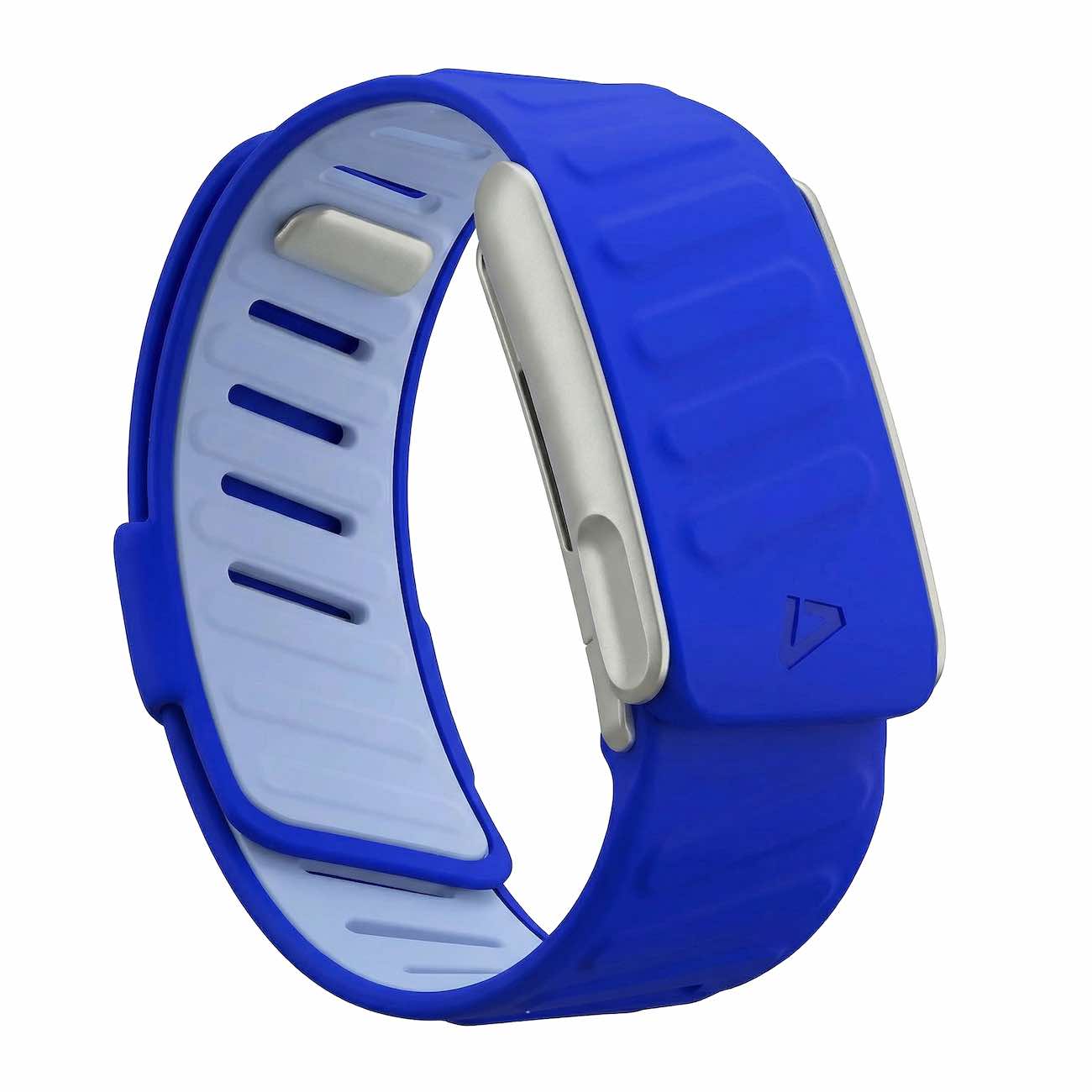 سير Dash يدعم Whoop 5 MG / سليكون ناعم / ازرق مع اطار فضي مطفي