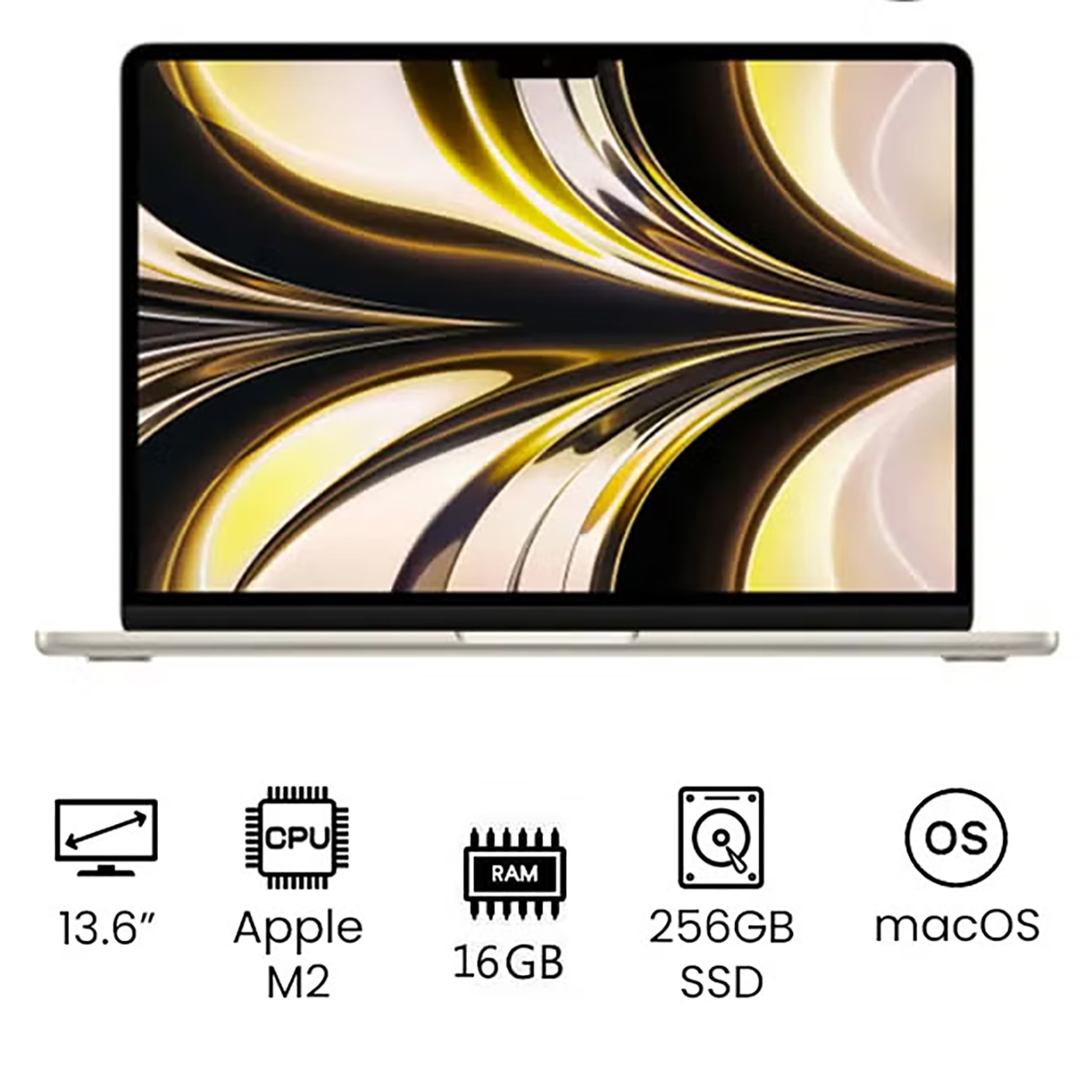 Macbook Air M2 13.6 スターライト 8GB/256GB Apple M2 MacBook Air 13-inch - Starlight - M2, 8GB RAM, 256GB