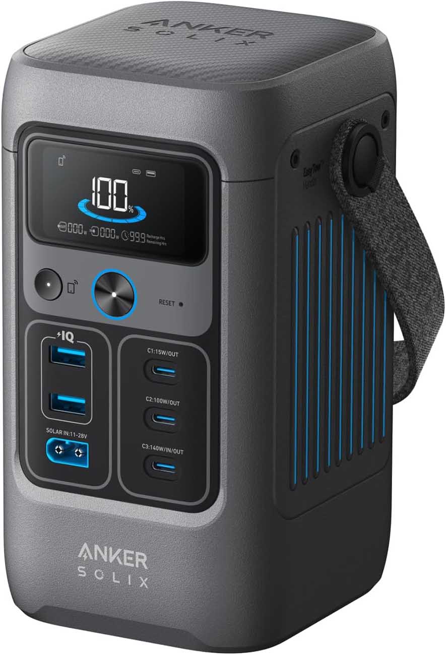 Anker SOLIX C200 DC Power Station / 60,000mAh Capacity / 200W Power / 5  Ports / App Control in Qatar
