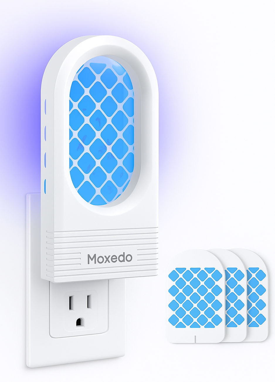 Moxedo Electric Insect Killer / UV Light / Includes 10 Sticky Pads / Quiet & Safe to Use