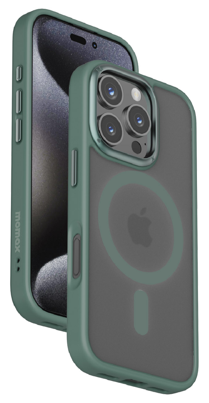 كفر Momax Play لايفون 16 برو / يدعم MagSafe / ضد الطيحات / اخضر