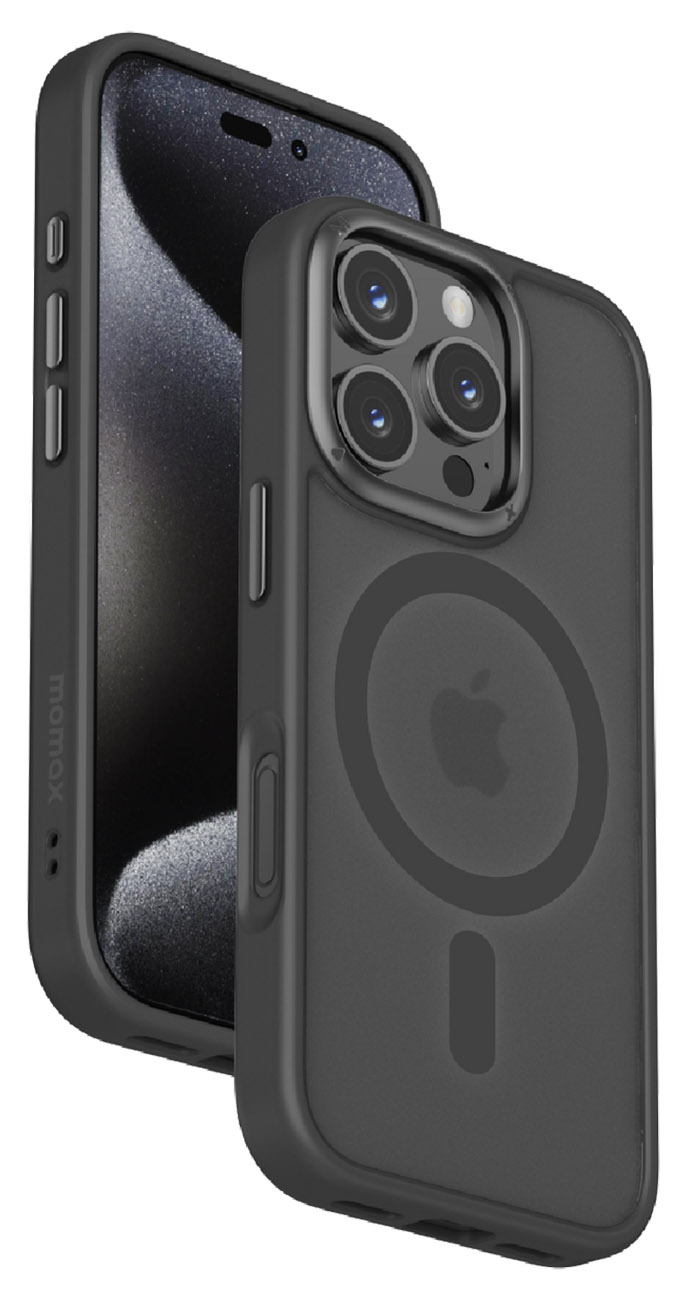 كفر Momax Play لايفون 16 برو / يدعم MagSafe / ضد الطيحات / اسود