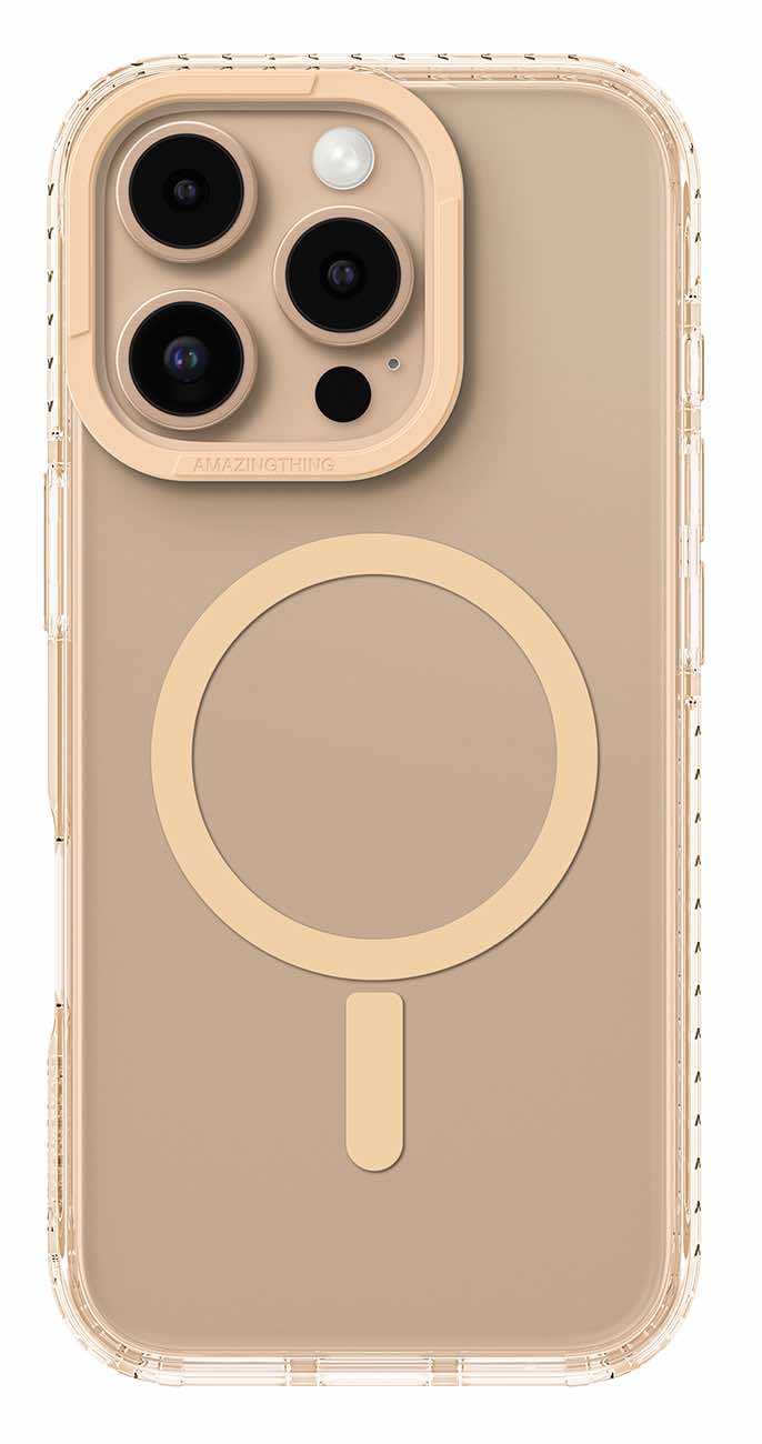 كفر AmazingThing Titan Pro لايفون 16 برو / يدعم MagSafe / ضد الطيحات / روز جولد