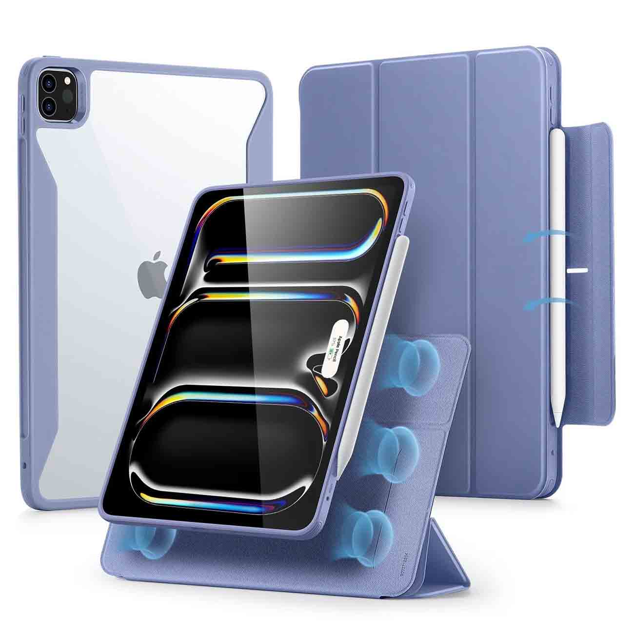 ESR Hybrid Case for iPad Pro 13 inch / Built-in Stand / Flexible Multi-Mode / Lavender