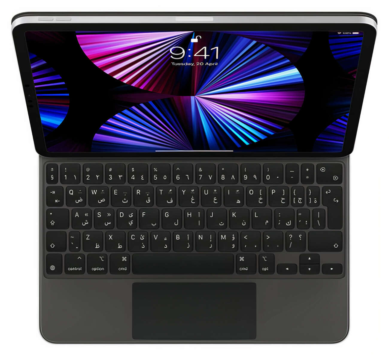 Green Magic Keyboard for iPad 10 / 10.9 inch / Arabic & English in