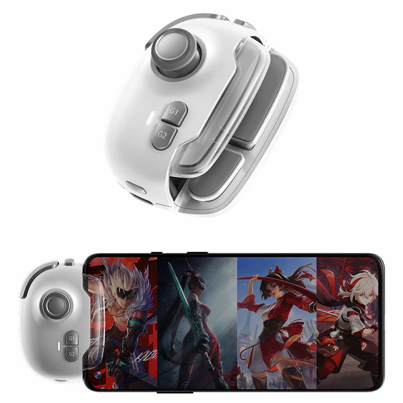 Memo Gaming Controller Grip / Attaches to Phone / Battery-Powered