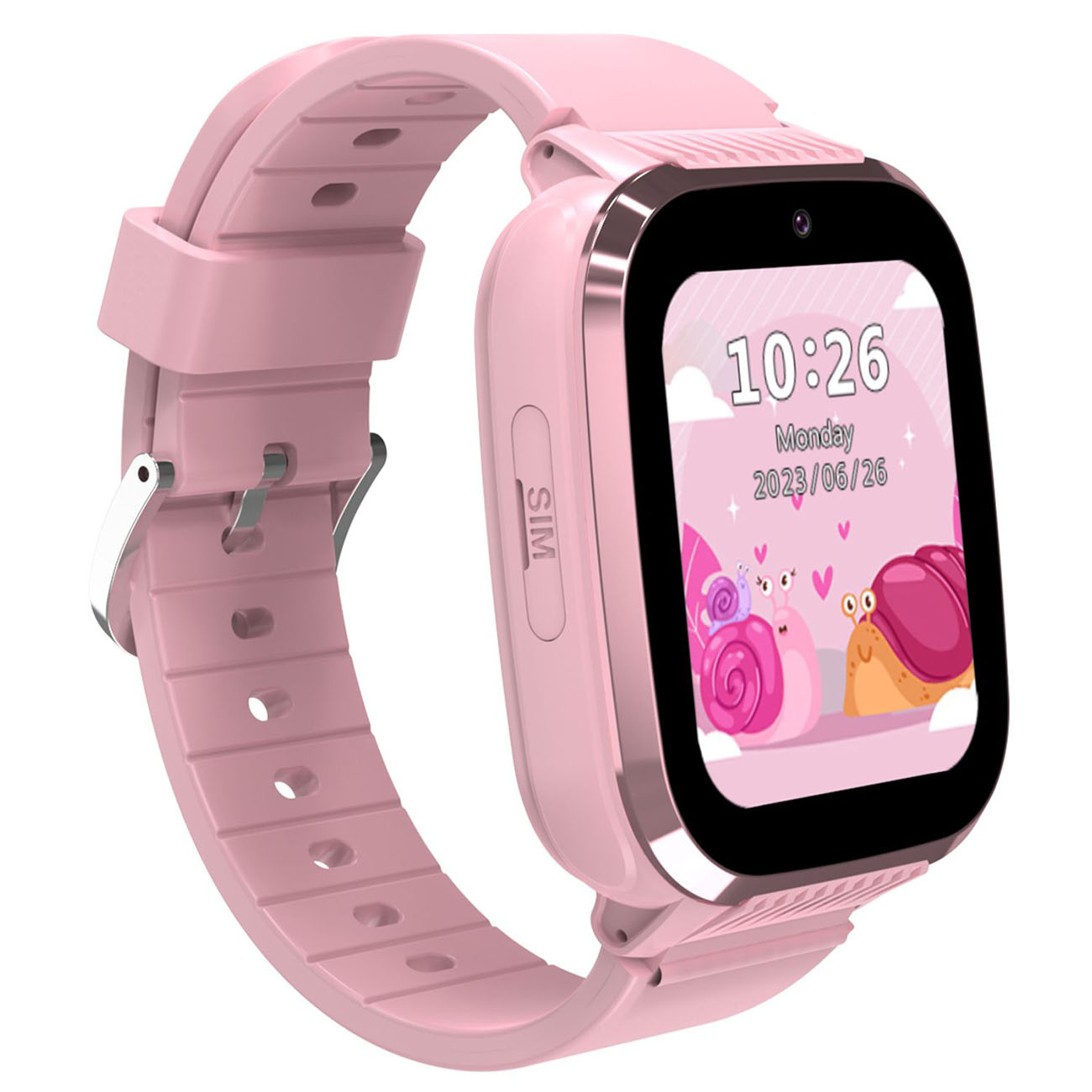 Porodo Junicare Kids Smartwatch / 1.85 inch Display / GPS Tracking / Supports Video Calls / Pink