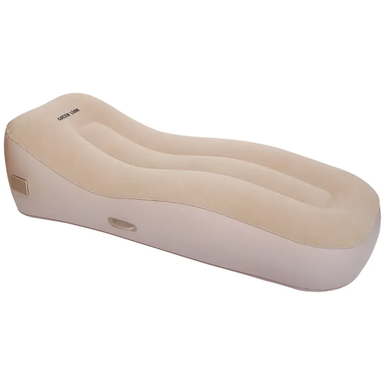 Green Inflatable Air Mattress / Battery Operated / Supports up to 200kg / Built-in Flashlight