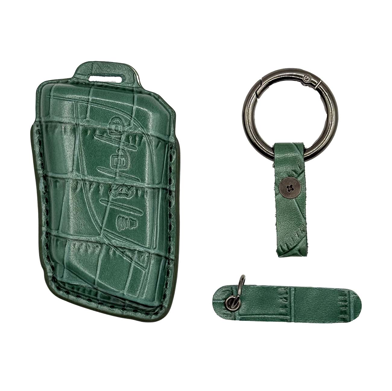 كفر ريموت سيارة لكزس LX موديل 2022-2025 من Clava / جلد فخم / اخضر غامق