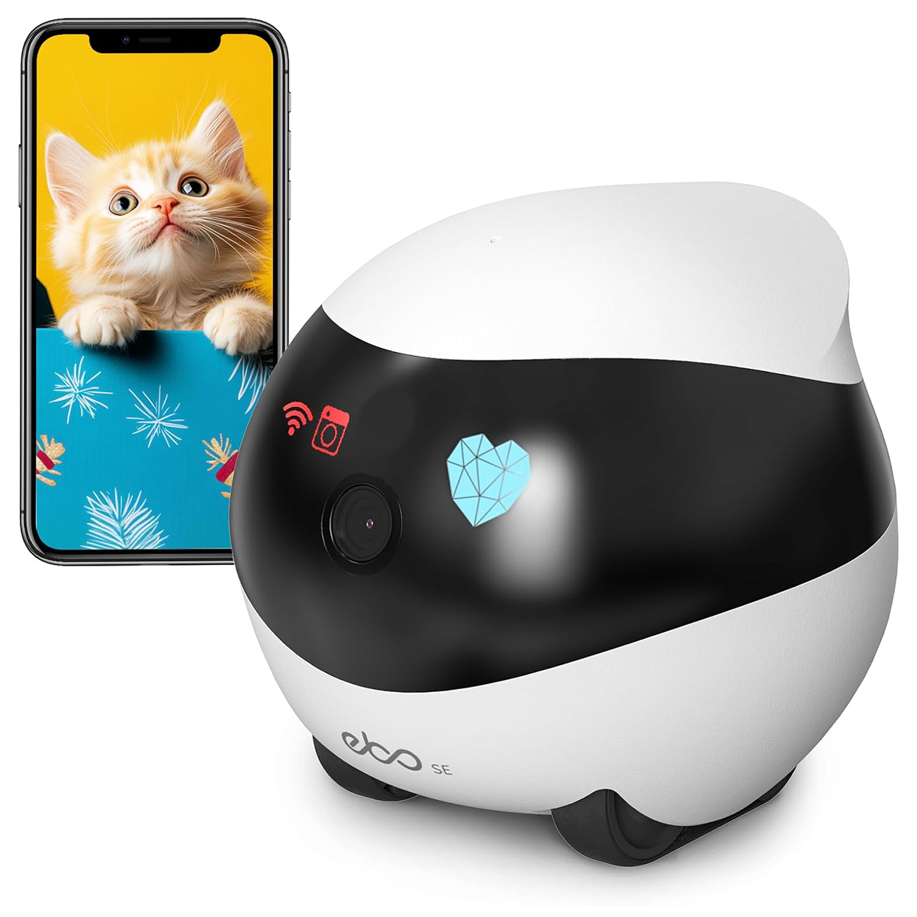 Enabot EBO SE FamilyBot Robotic Camera / 1080P / With Live Streaming & Motion Alerts / App Control