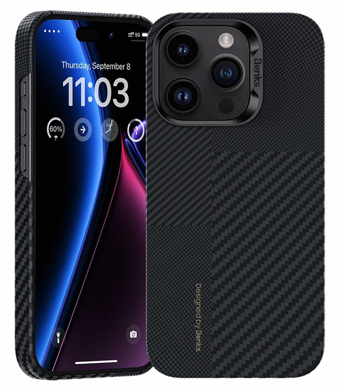 Benks Montage ArmorAir Case for iPhone 15 Pro Max / Kevlar Fiber / MagSafe / Slim & Lightweight