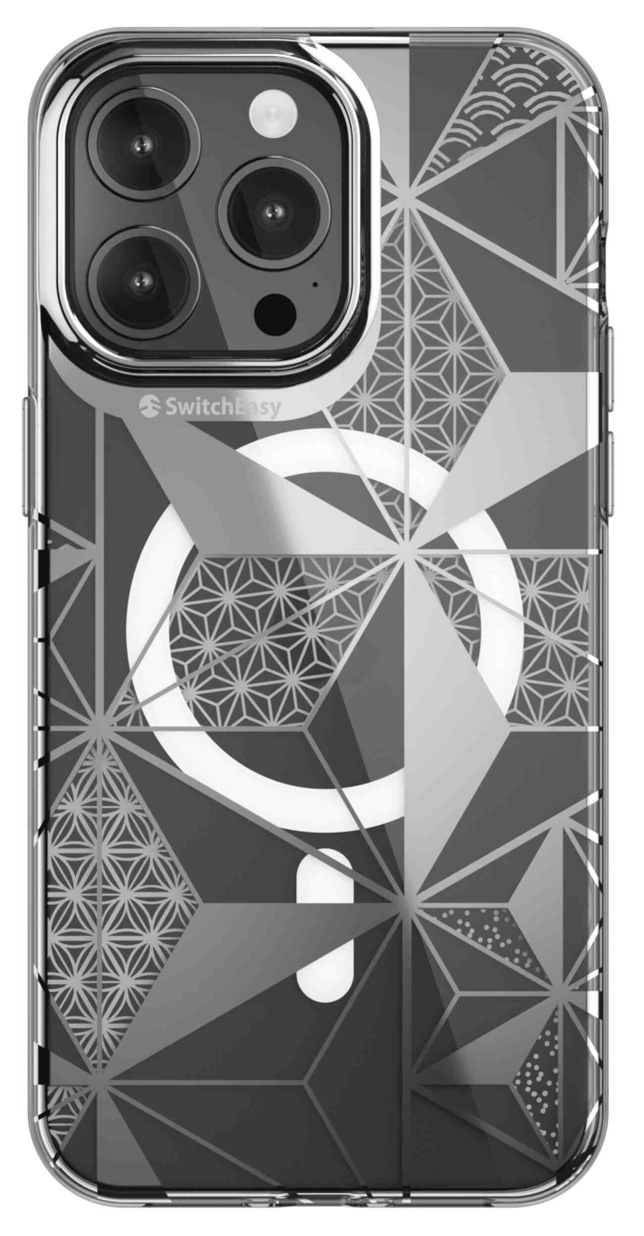 Switcheasy Artist Asanoha Case for iPhone 15 Pro Max / MagSafe / 3D Effect / Transparent