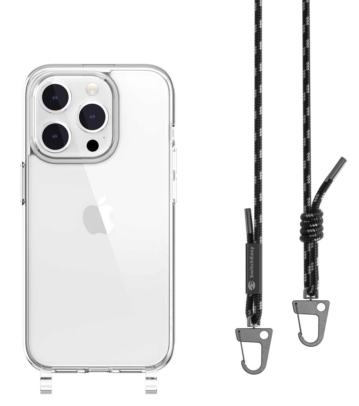 كفر شفاف SwitchEasy لايفون 15 برو ماكس / مع حزام معصم / يدعم MagSafe / ضد الطيحات